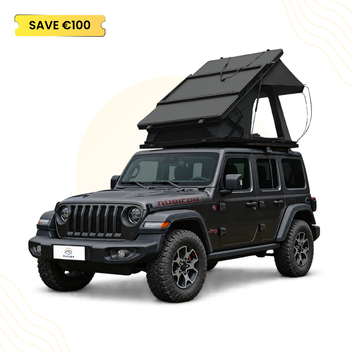KAILOP Horizon Air tente de toit rigide à ouverture arrière